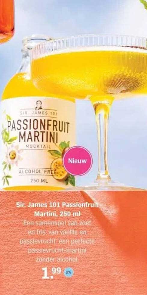 Sir James 101 Passionfruit Martini, 250 ml