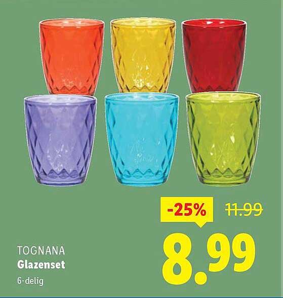 TOGNANA Glazen set 6-delig
