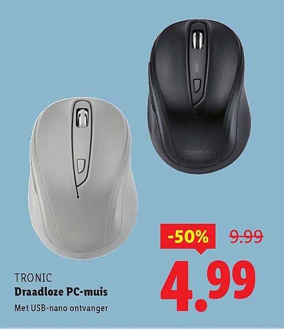 TRONIC Draadloze PC-muis met USB-nano ontvanger