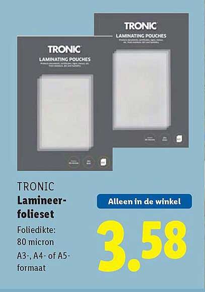 TRONIC Laminerfolieset