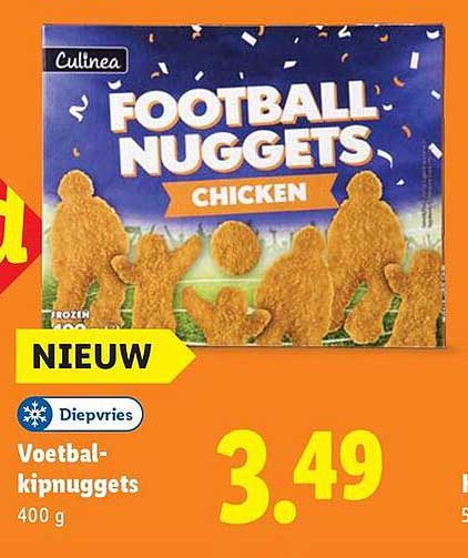 Voetbal-kipnuggets