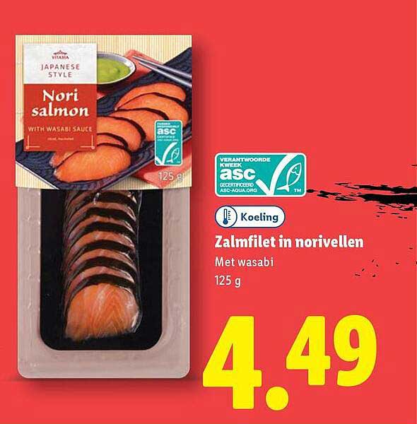 Zalmfilet in norivellen