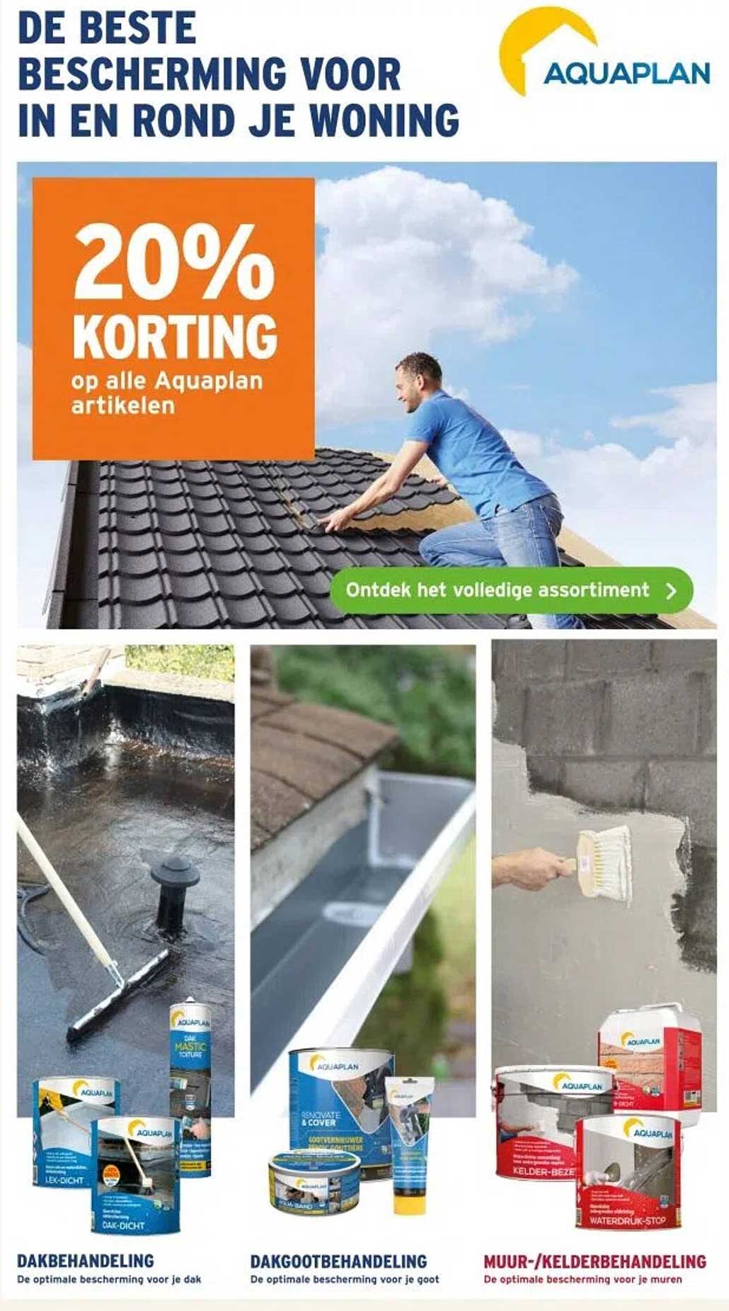 20% KORTING op alle Aquaplan artikelen
