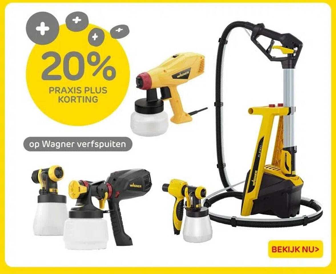 20% PRAxis Plus korting op Wagner verfsuiten