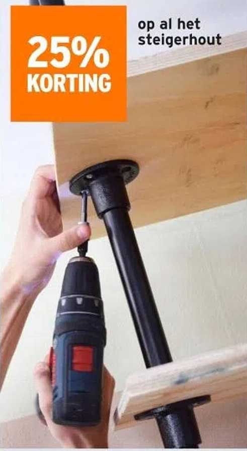 25% KORTING op al het steigerhout