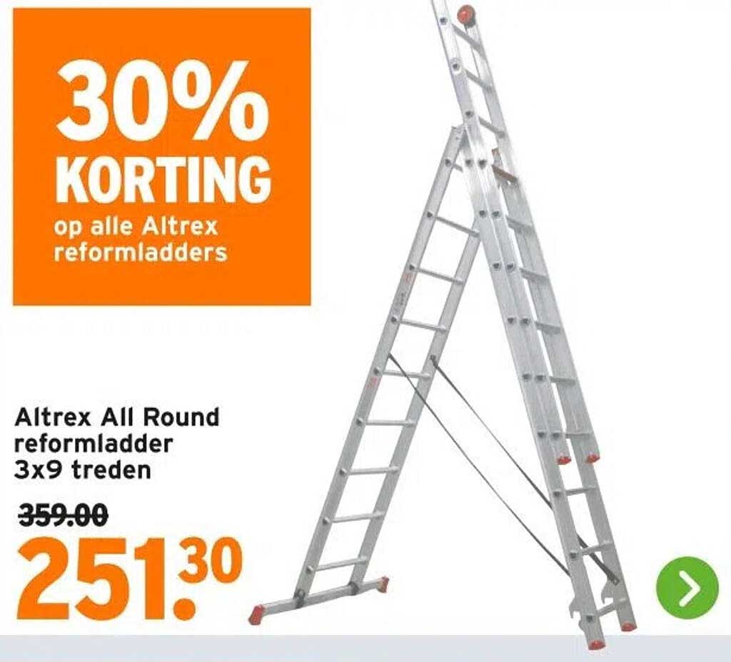 30% KORTING op alle Altrex reformladders