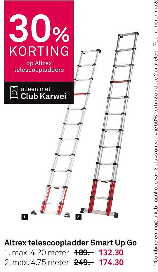 30% KORTING op Altrex telescoopladders