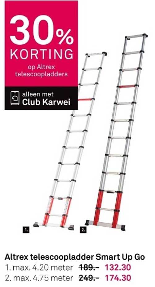 30% KORTING op Altrex telescoopladers