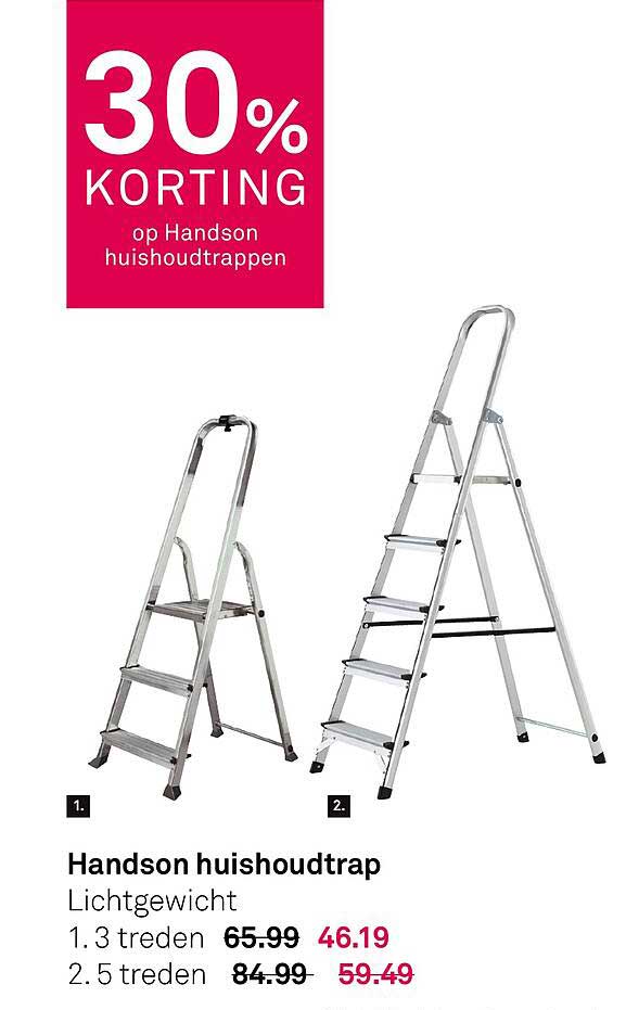 30% KORTING op Handson huishoudtrappen