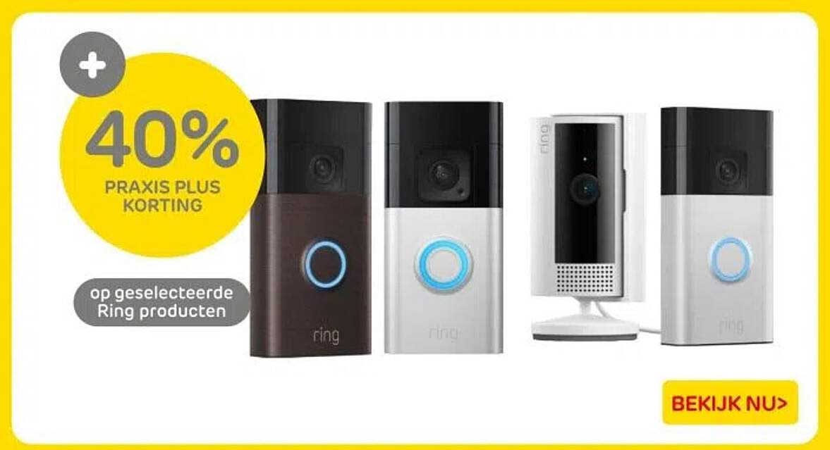 40% PRAKIS PLUS KORTING op geselecteerde Ring producten