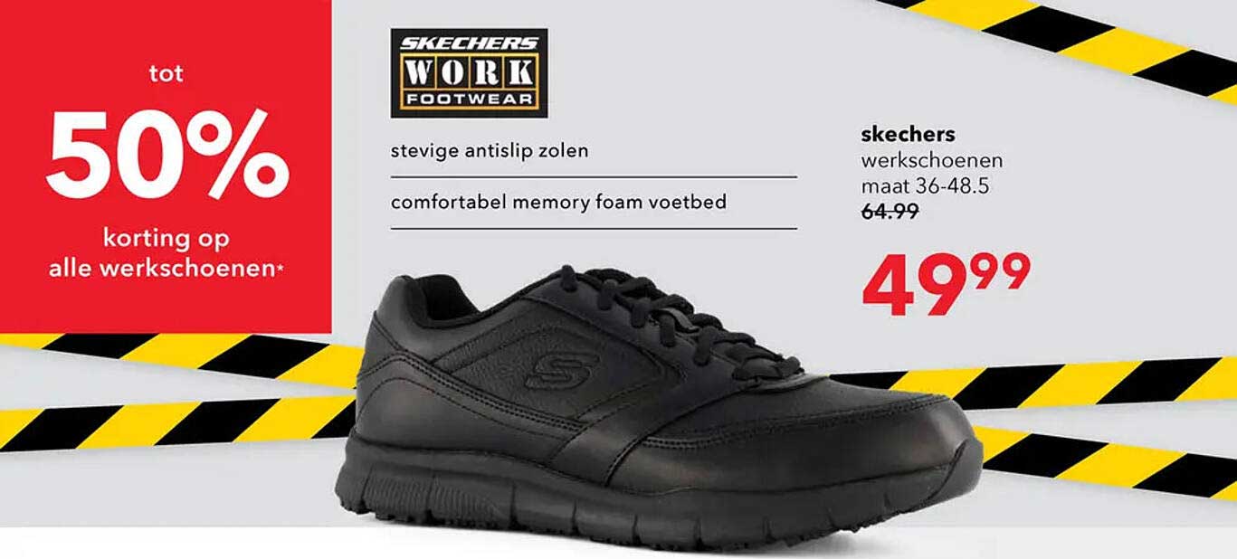 50% korting op alle werkschoenen