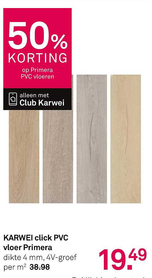 50% KORTING op Primera PVC vloeren