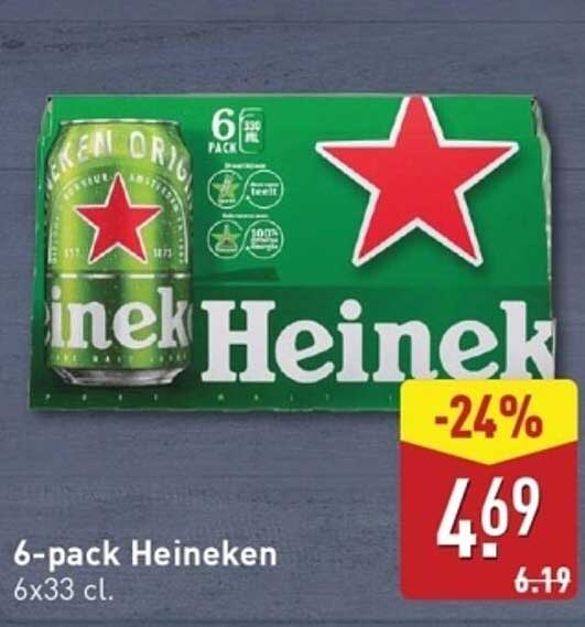 6-pack Heineken 6x33 cl