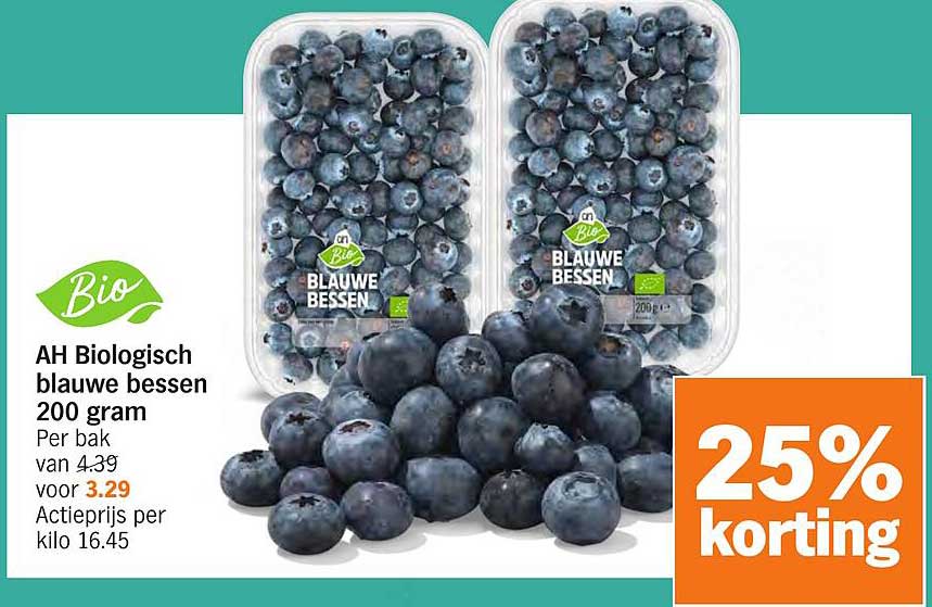 AH Biologisch blauwe bessen 200 gram