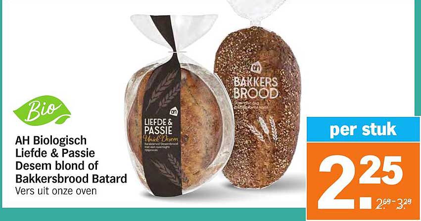 AH Biologisch Liefde & Passie Desem blond of Bakkersbrood Batard