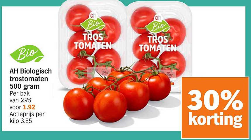 AH Biologisch trostomaten 500 gram