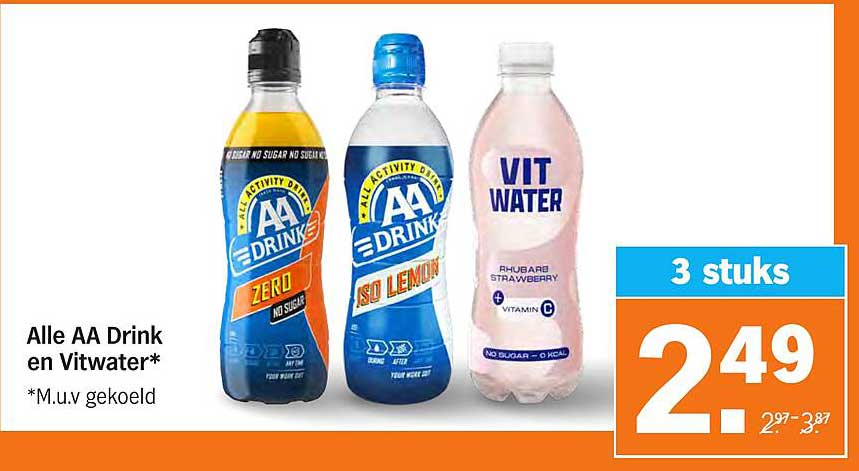 Alle AA Drink en Vitwater