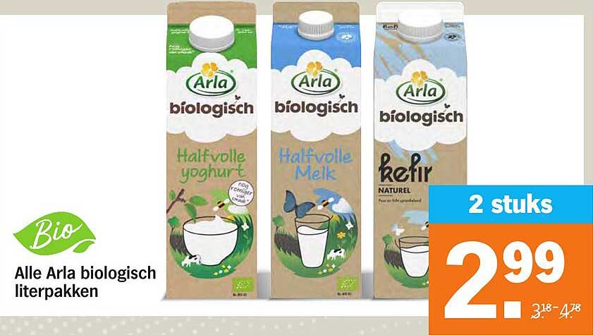 Alle Arla biologisch literpakken