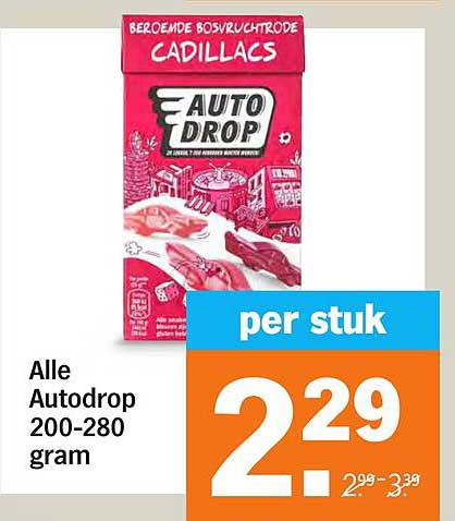 Alle Autodrop 200-280 gram