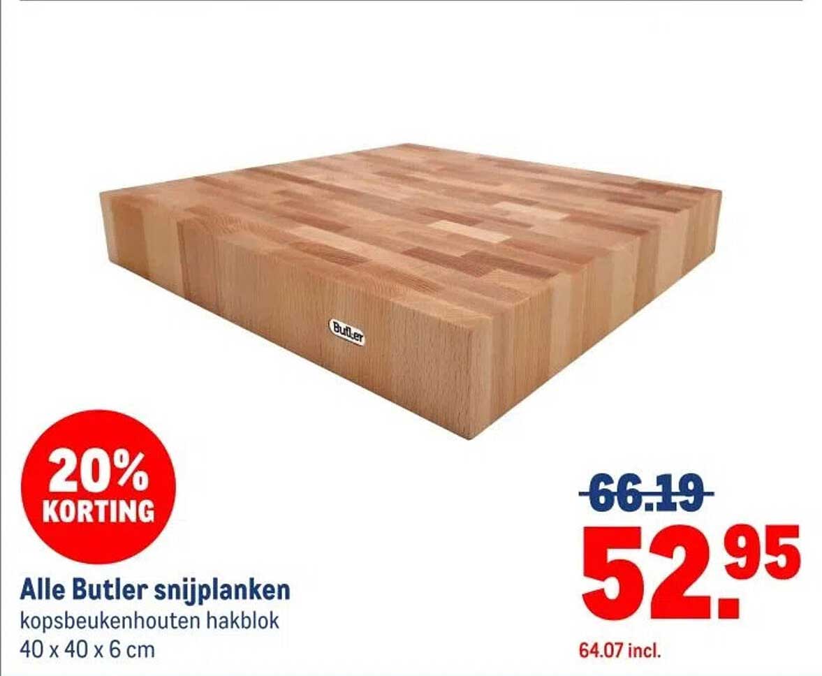 Alle Butler snijplanken kopsbeukenhouten hakblok