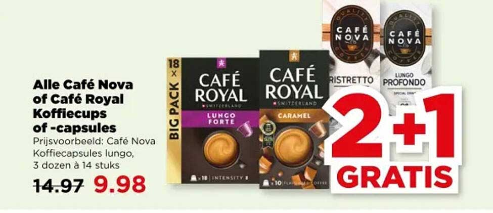 Alle Café Nova of Café Royal Koffiecups of -capsules