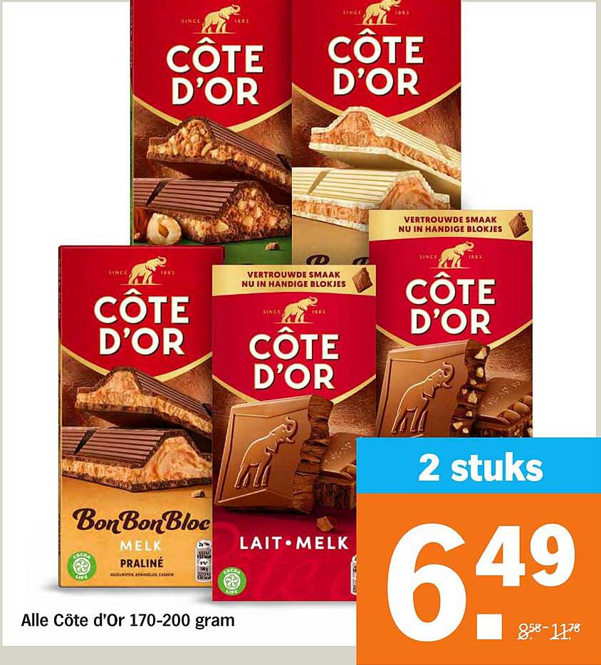 Alle Côte d'Or 170-200 gram