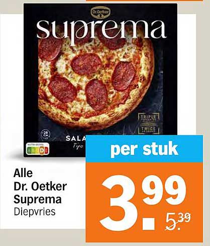 Alle Dr. Oetker Suprema Diepvriess