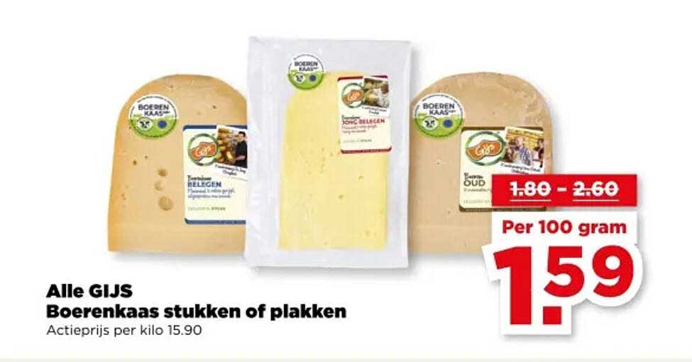 Alle GIJS Boerenkaas stukken of plakken