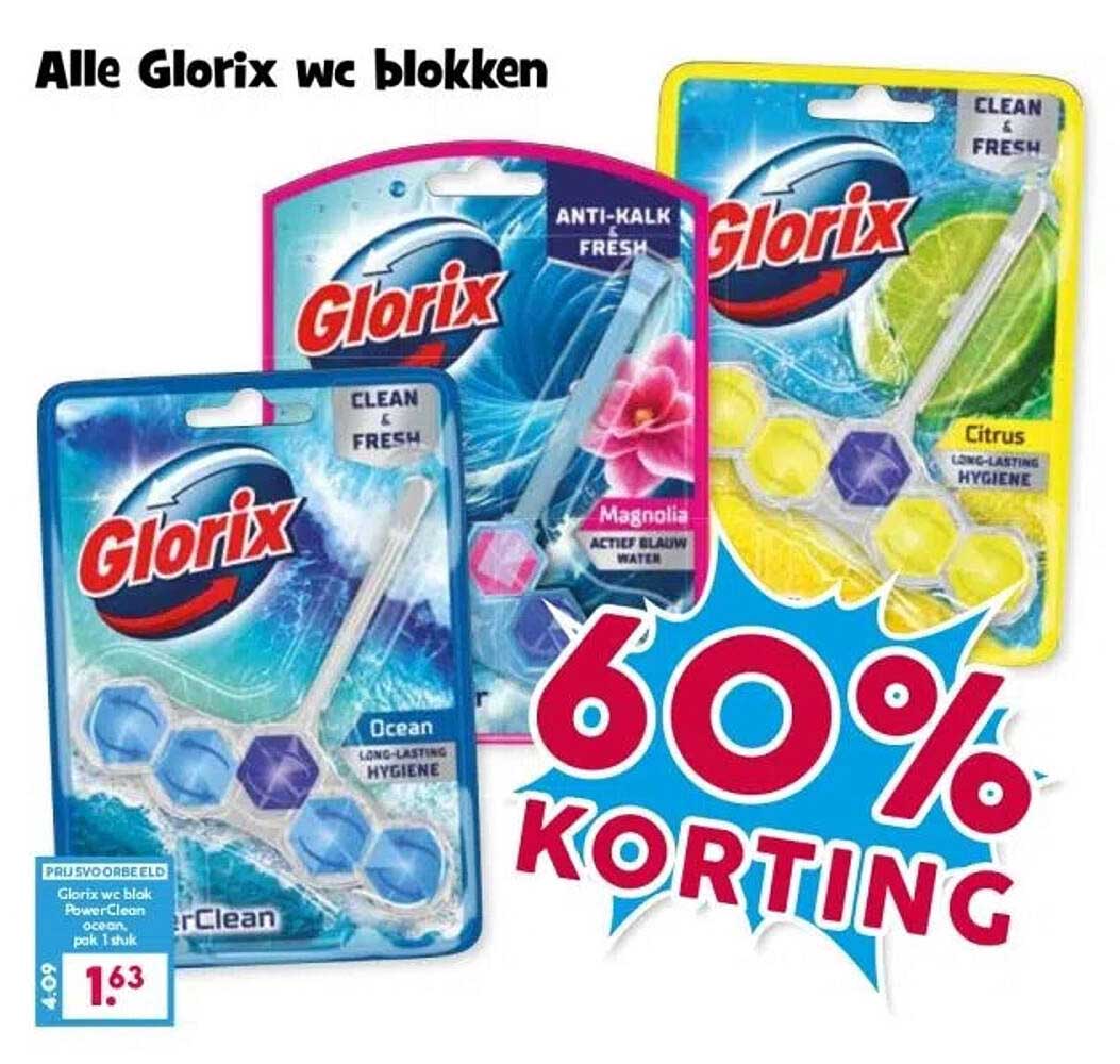 Alle Glorix wc blokken