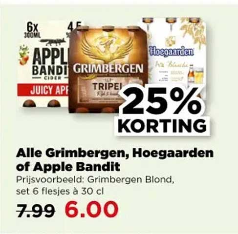 Alle Grimbergen, Hoegaarden of Apple Bandit