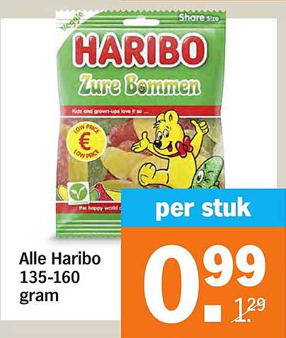Alle Haribo 135-160 gram