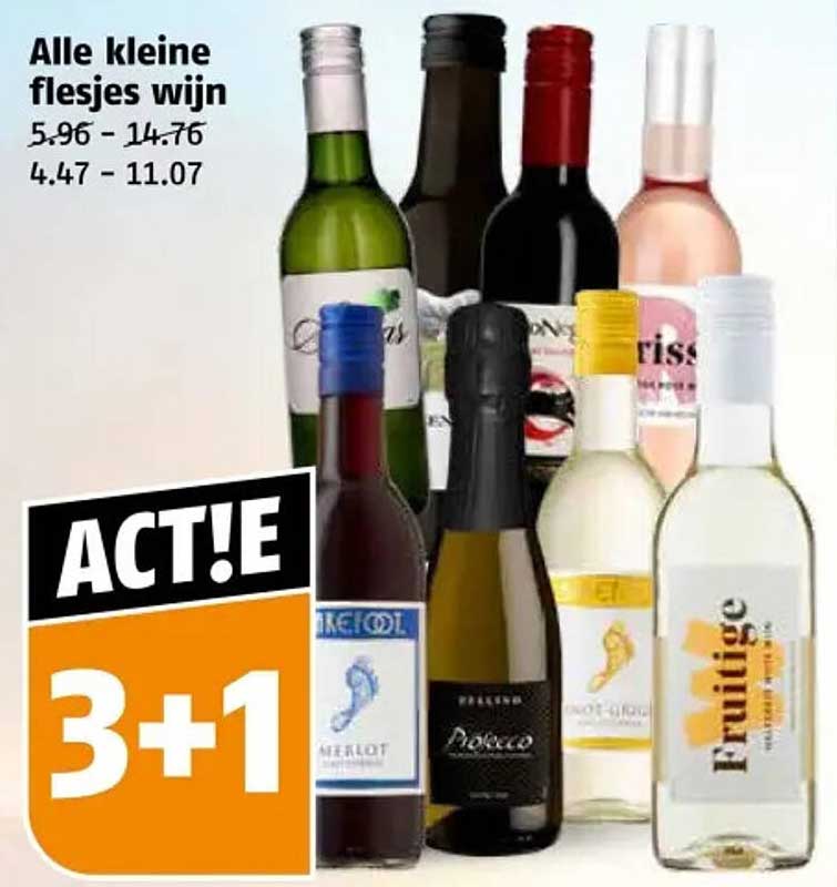 Alle kleine flesjes wijn
