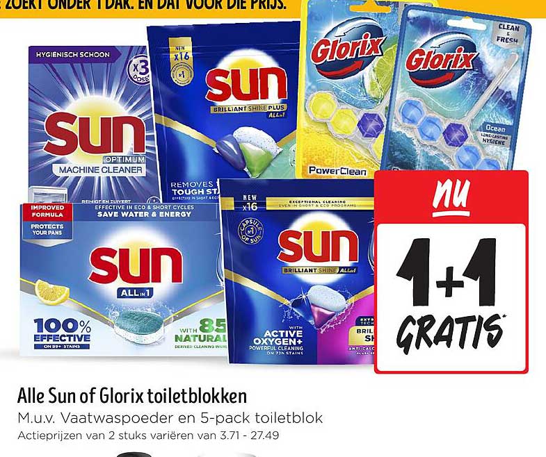 Alle Sun of Glorix toiletblokken