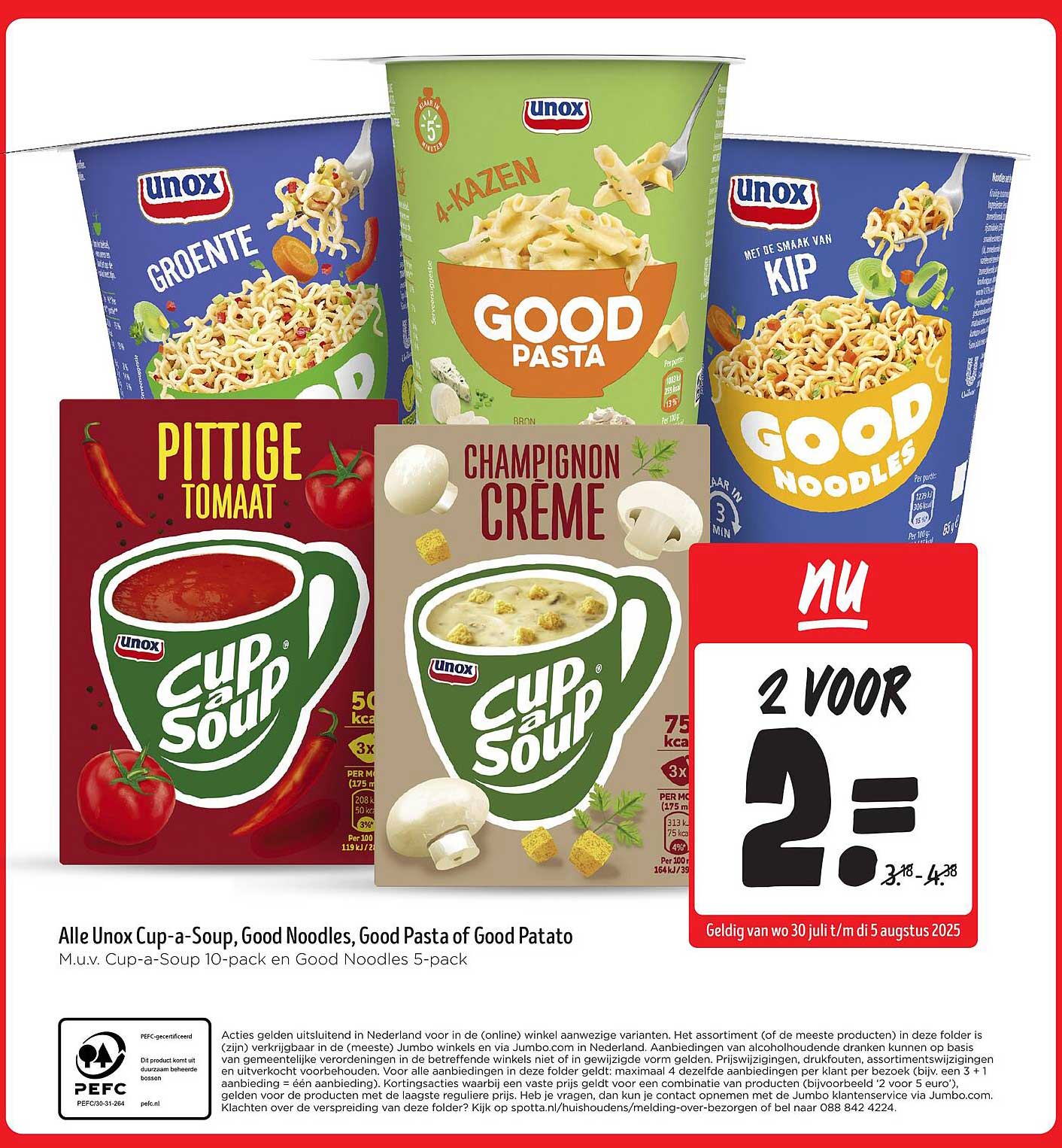 Alle Unox Cup-a-Soup, Good Noodles, Good Pasta of Good Patato