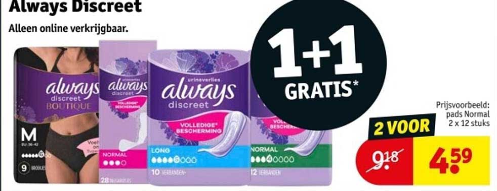 Always Discreet 1+1 GRATIS