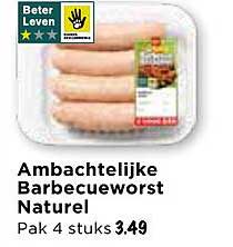 Ambachtelijke Barbecuworst Natuur