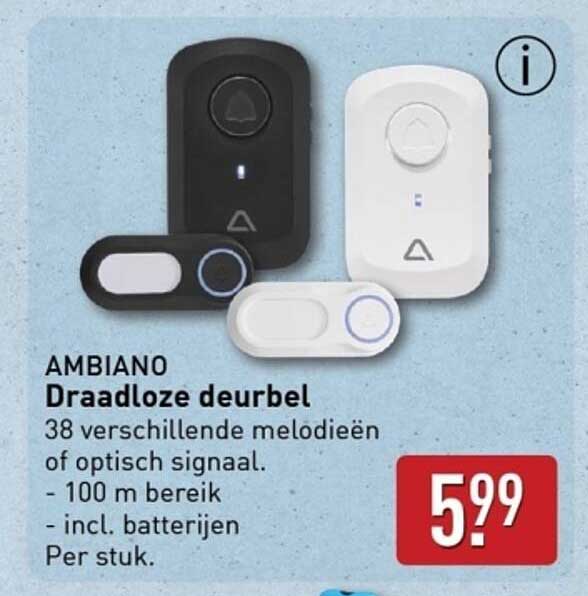 AMBIANO Draadloze deurbel