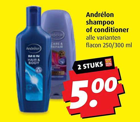 Andrélon shampoo of conditioner alle varianten flacon 250/300 ml