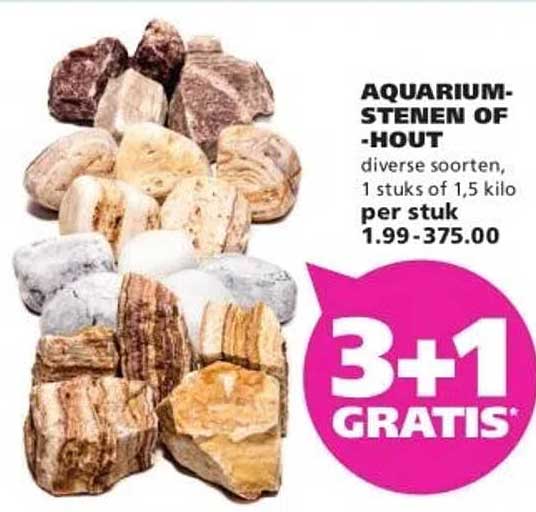 AQUARIUM-STENEN OF -HOUT