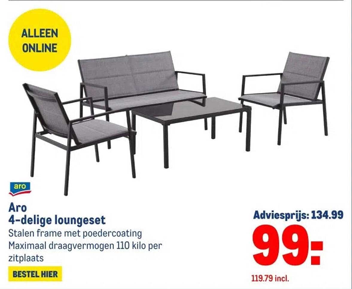Aro 4-delige loungeset
