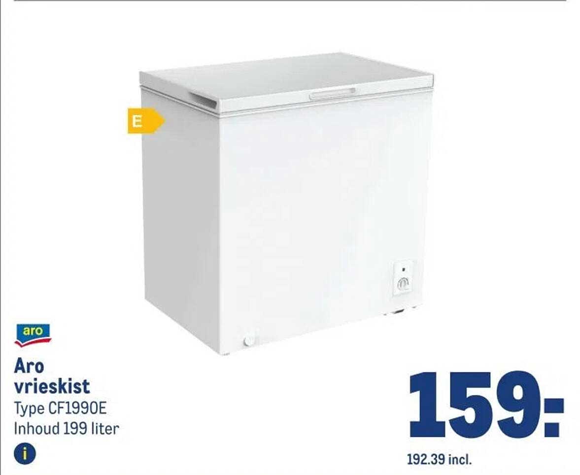 Aro vrieskist Type CF1990E Inhoud 199 liter