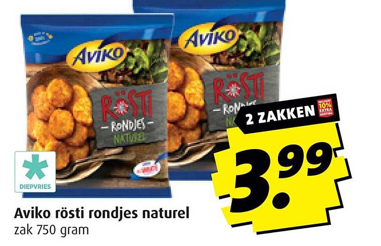 Aviko rösti rondjes natuurel zak 750 gram