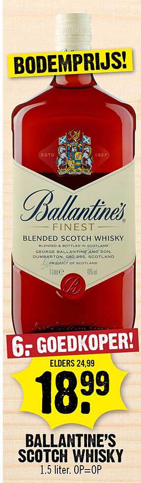 BALLANTINE'S SCOTCH WHISKY 1.5 LITER