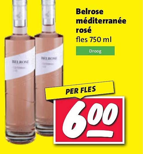 Belrose méditerranée rosé fles 750 ml