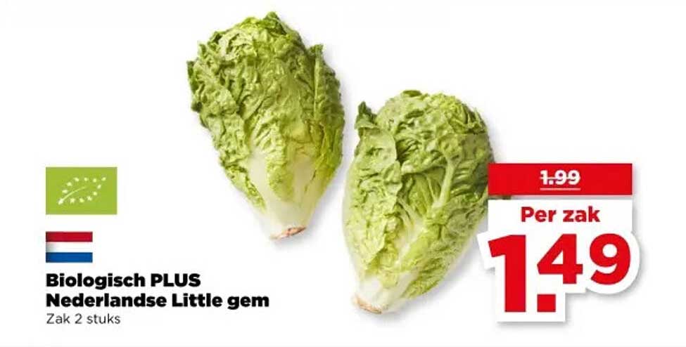 Biologisch PLUS Nederlandse Little gem Zak 2 stuks