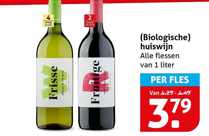 (Biologische) huiswijn - Alle flessen van 1 liter