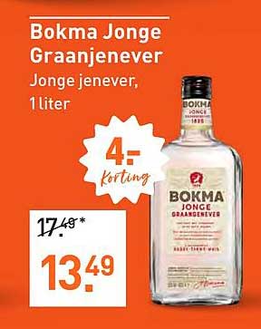Bokma Jonge Graanjenever, 1 liter