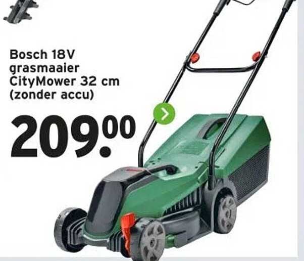 Bosch 18V grasmaaier CityMower 32 cm (zonder accu)