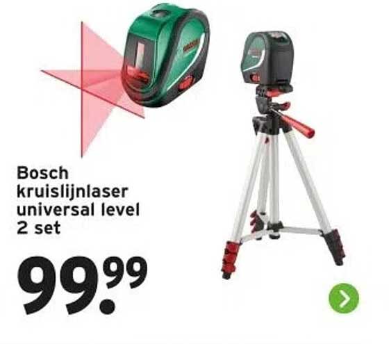 Bosch kruislijnlaser universal level 2 set