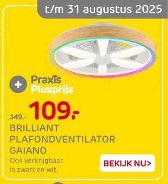 BRILLIANT PLAFONDVENTILATOR GAIANO